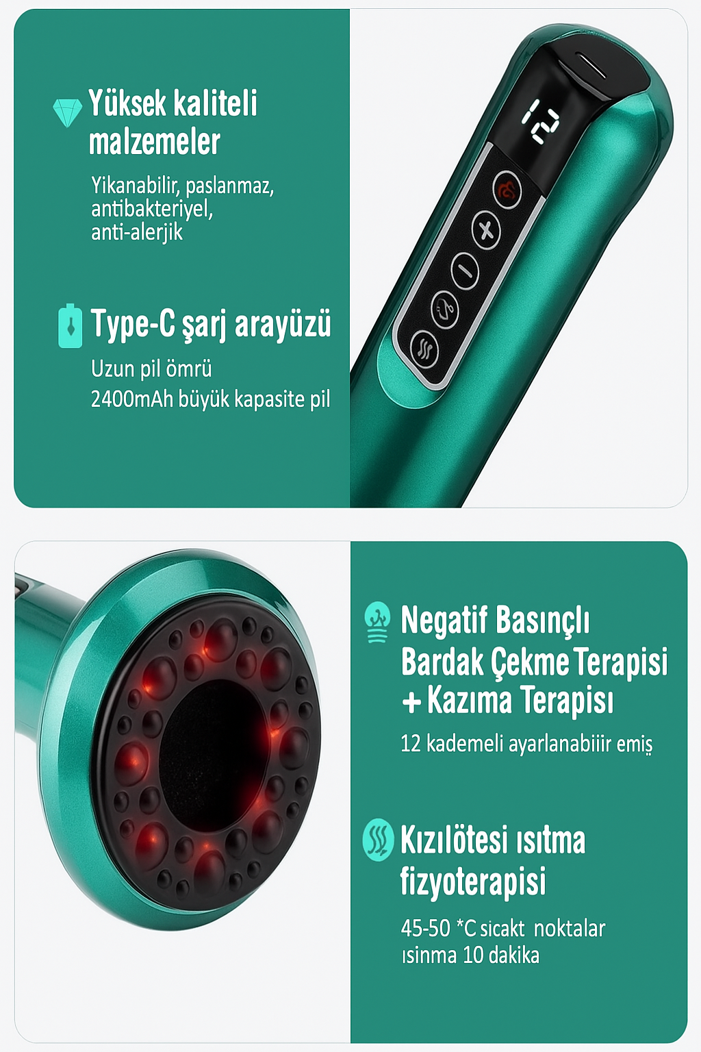GlowSkin™ Vücut Şekillendirici Kupa Masaj Aleti